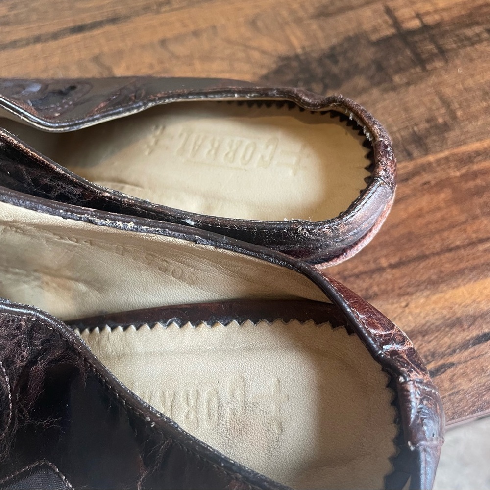 Corral Mules Shoe Boots Brown Leather Embossed Western Cowboy Slip On Womens 7.5 - Picture 5 of 7